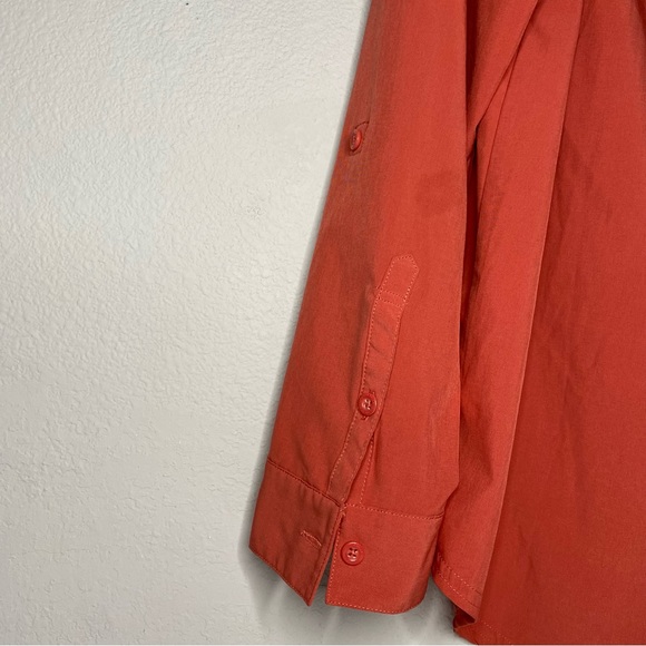 Eddie Bauer | Women's Orange button down shirt Size L - Picture 4 of 10